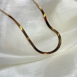 Elegant Golden stainless steel snake chain Necklace